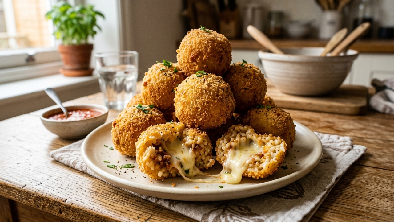 Quando sobra arroz aqui em casa, eu faço esse bolinho crocante que todo mundo repete