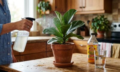 Misturar vinagre com água nas folhas: quando usar e quando evitar