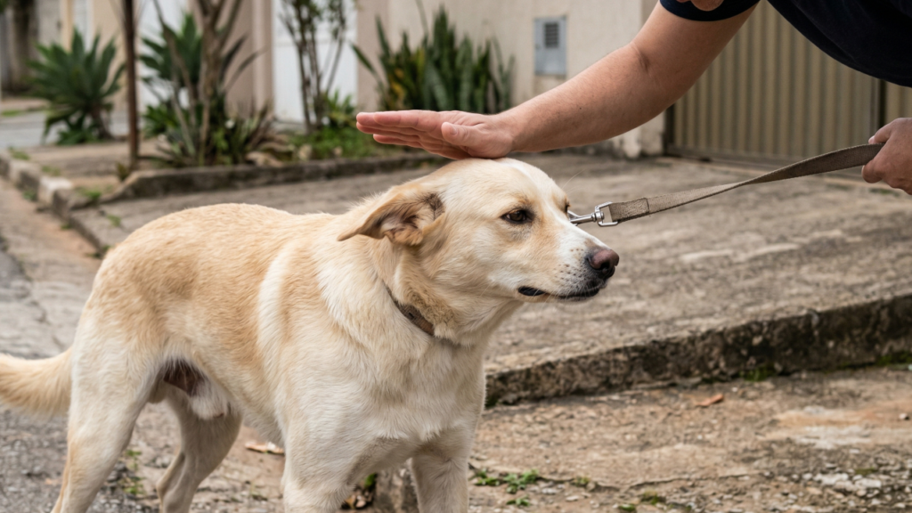 Passar a mão na cabeça do cachorro nem sempre é carinho e pode ser visto como ameaça