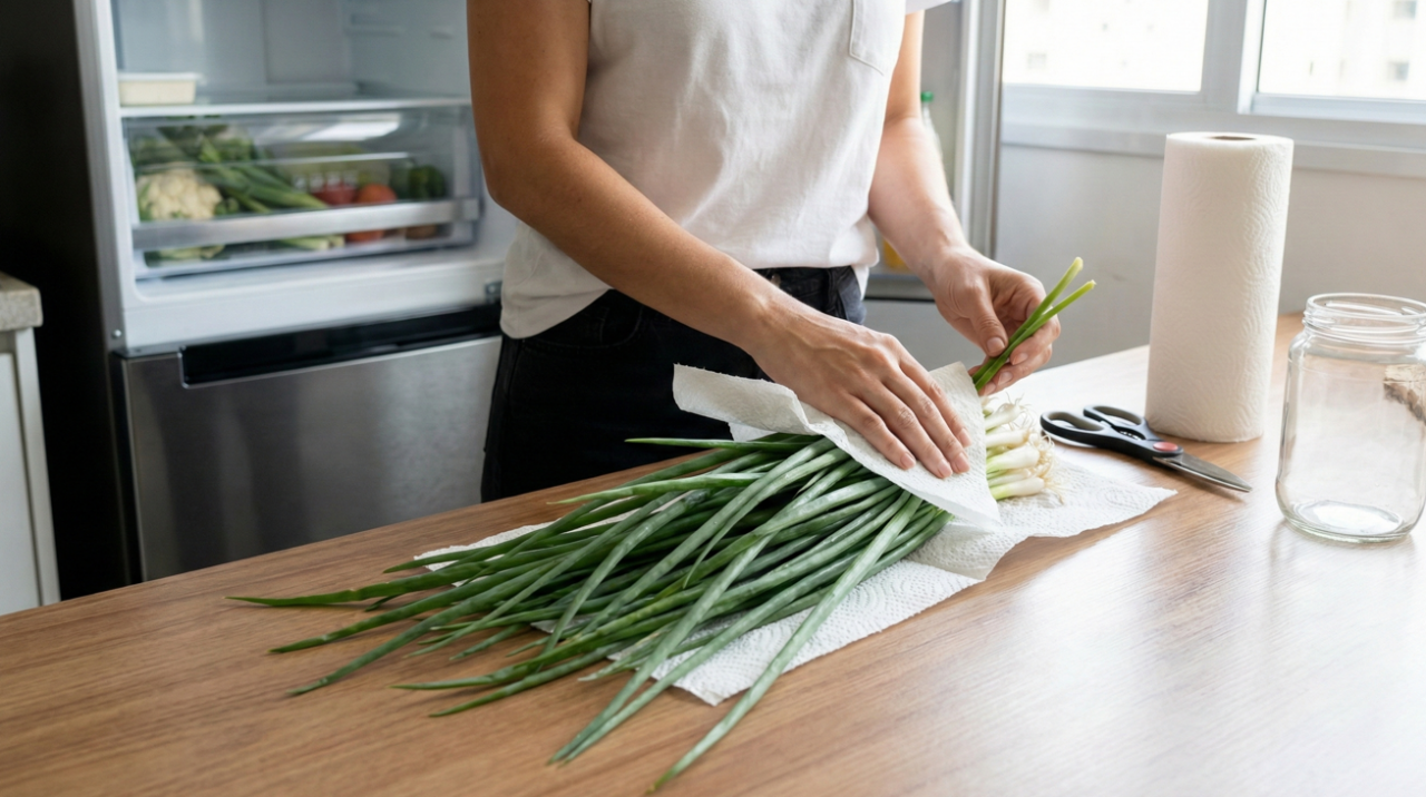 Cebolinhas estragada nunca mais: o erro que cria condensação e o jeito certo de guardar sem sufocar