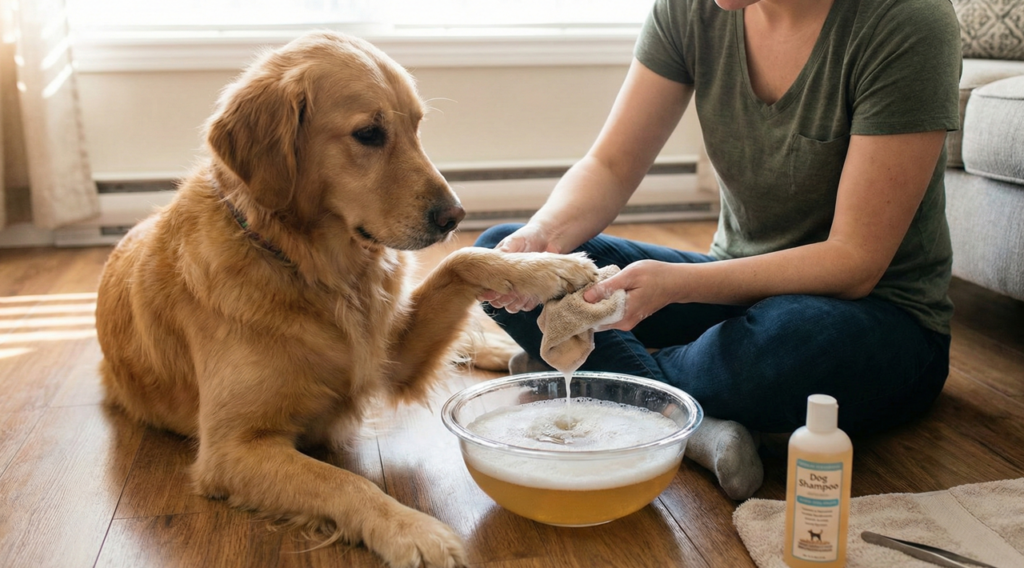 Meu cachorro lambe as patas sem parar: causas mais comuns e o que fazer em casa antes de piorar