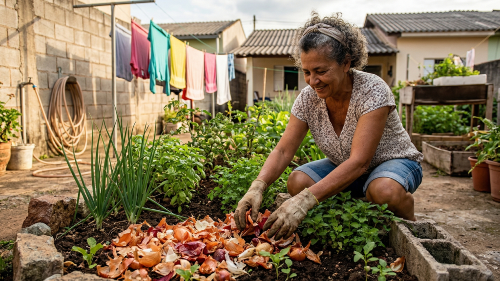 Não jogue fora as cascas de cebola: esse resíduo barato pode ajudar suas plantas e melhorar o cultivo