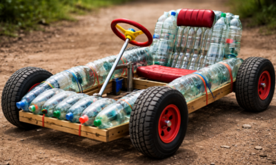 Aprenda a fazer esse carrinho movido à gravidade com alcance de quase 40 metros