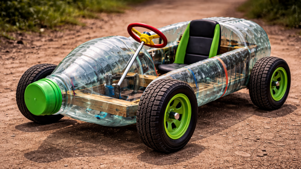Aprenda a fazer esse carrinho movido à gravidade com alcance de quase 40 metros