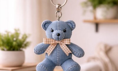 Como fazer chaveiro de ursinho com jeans velho e transformar roupa antiga em algo criativo e útil