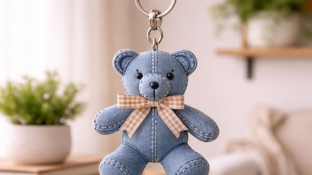 Como fazer chaveiro de ursinho com jeans velho e transformar roupa antiga em algo criativo e útil