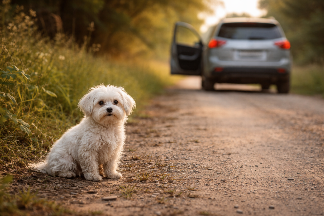 Viajante perdido avista pequena figura branca na beira da estrada e acaba salvando uma vida