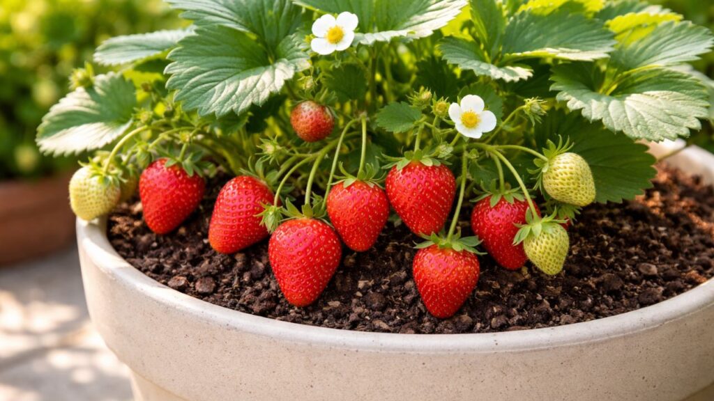 Melhor adubo para morango faz o pé produzir muito mais frutos e aumenta a colheita rápido
