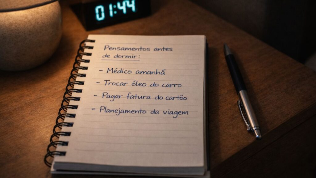 Pensar muito antes de dormir tem explicação na psicologia e revela o que sua mente tenta processar à noite