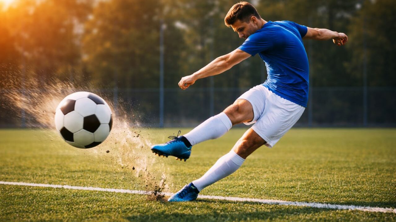 Aprenda como chutar mais forte no futebol e aumente a potência sem perder o controle da bola
