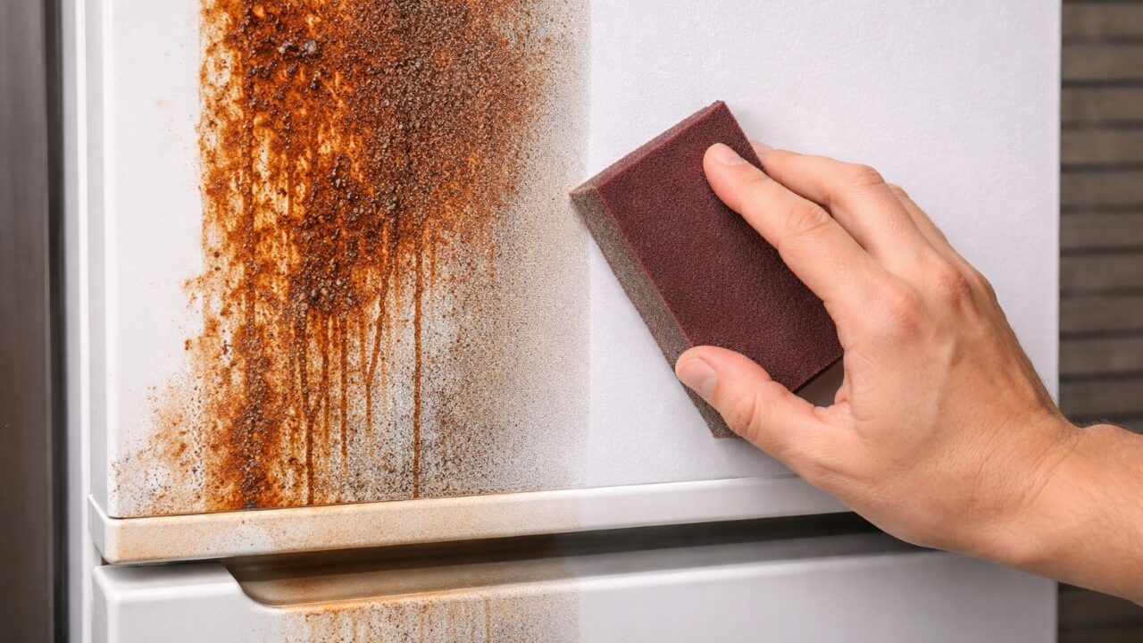 Aprenda como eliminar ferrugem da geladeira em 17 minutos e recuperar o visual sem esforço