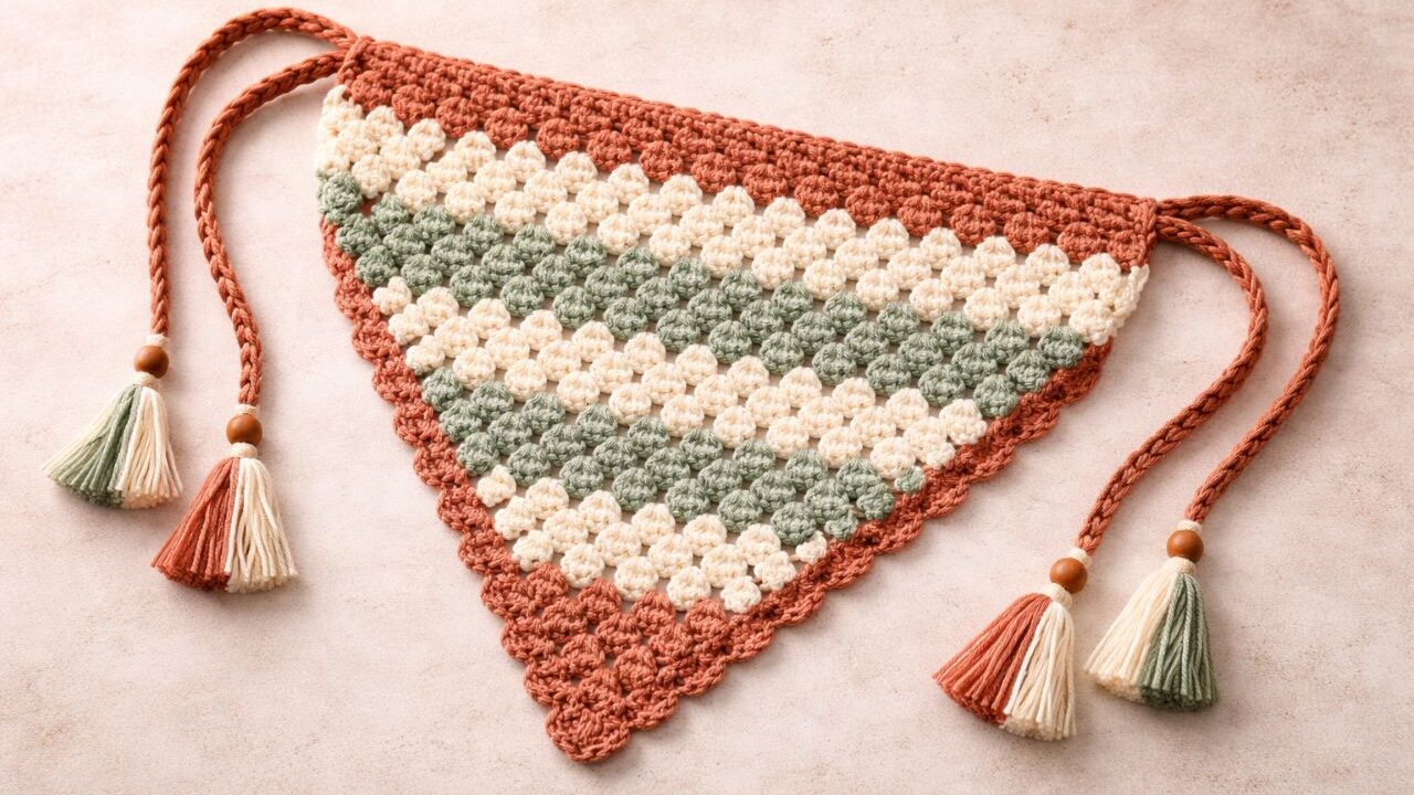 Faça bandana de crochê fácil em poucos passos e tenha uma peça bonita pronta rapidamente