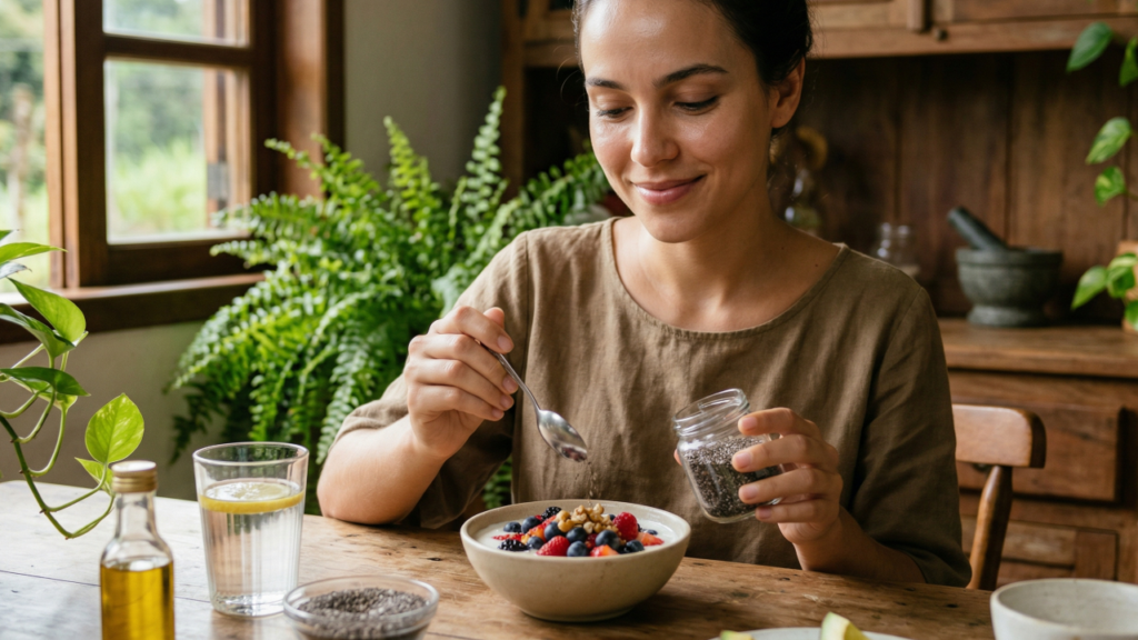 Sementes de chia podem reforçar a hidratação da pele e deixar o rosto com aparência mais viçosa