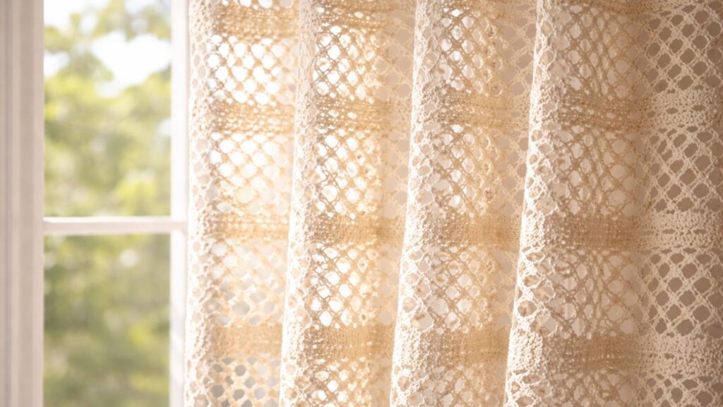 Aposte na cortina de crochê para criar um ambiente rústico e chique que vai surpreender todas as suas visitas