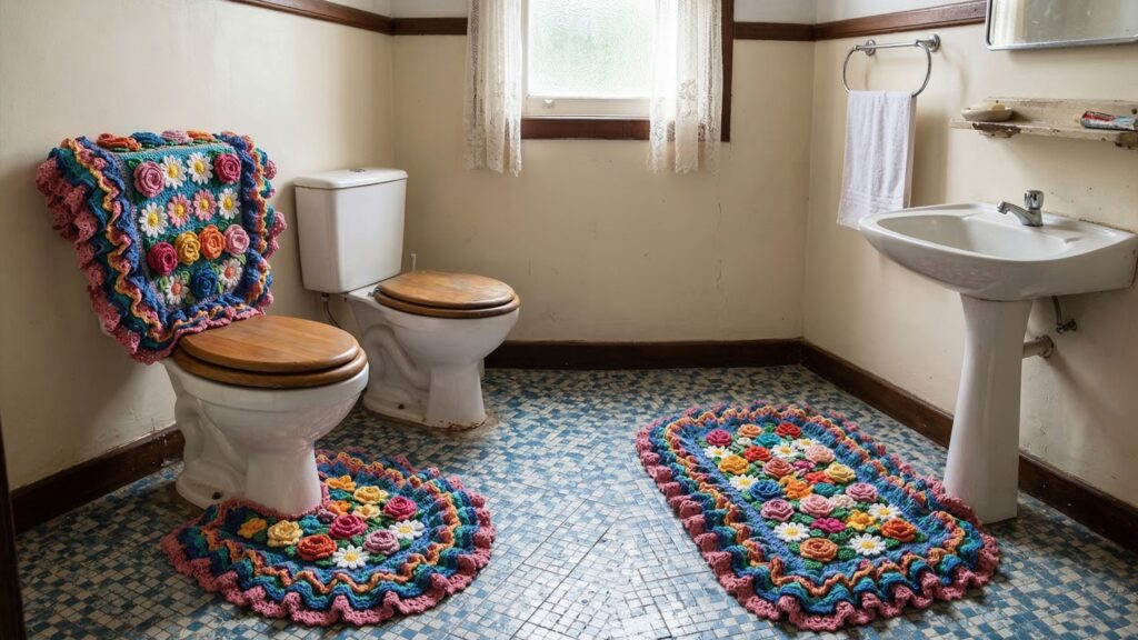 Jogo de banheiro em crochê ainda vale a pena? Veja quando ele valoriza a decoração