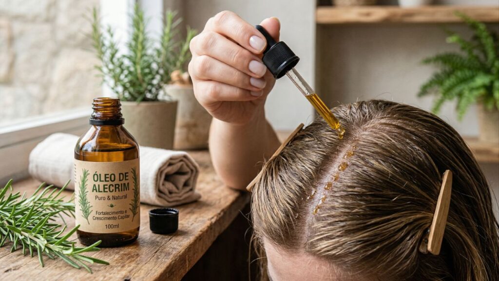 3 maneiras de usar óleo de alecrim para queda de cabelo