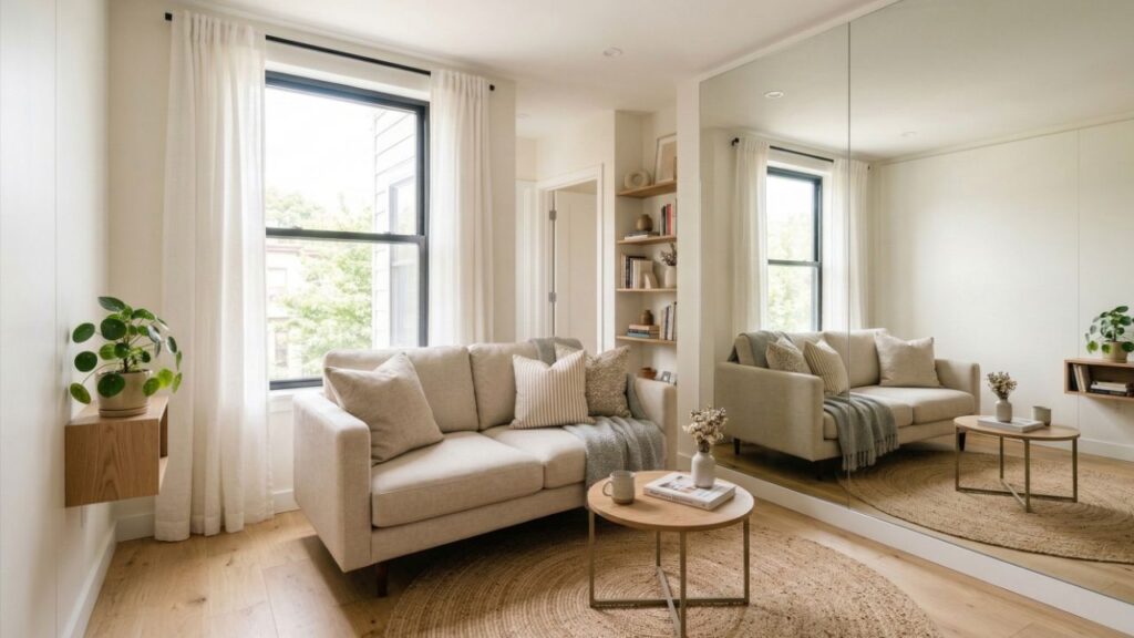 Melhor cor de sofá para sala pequena que faz o cômodo parecer gigante