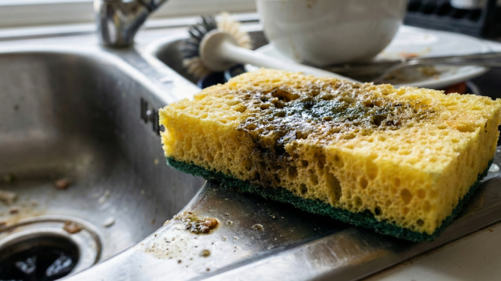 A esponja pode armazenar muitas bactérias em cada lavagem