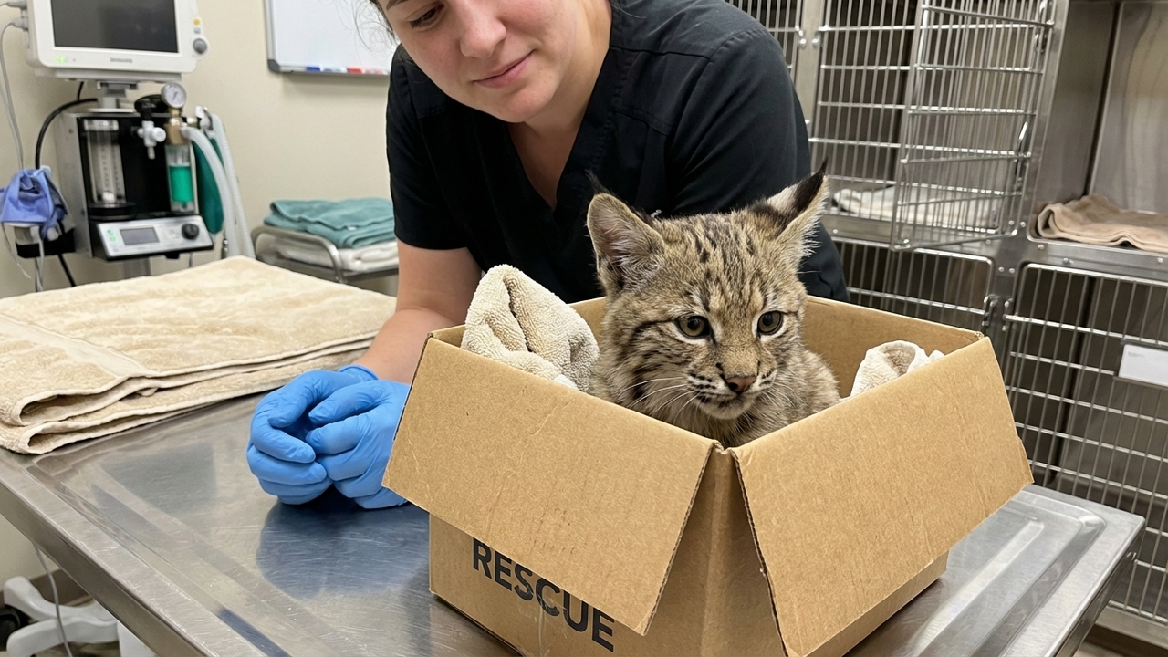 Funcionários do abrigo percebem que a pequena e feroz gatinha resgatada não é quem parece ser