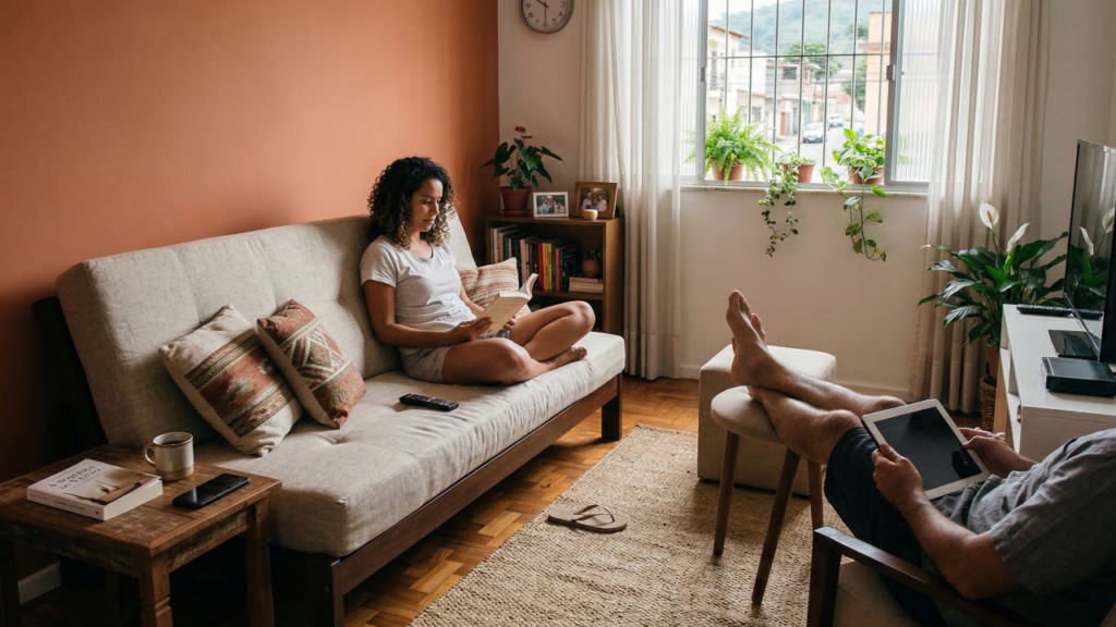 Nem sofá grande, nem poltrona: essa peça virou tendência por resolver o desconforto nas salas pequenas