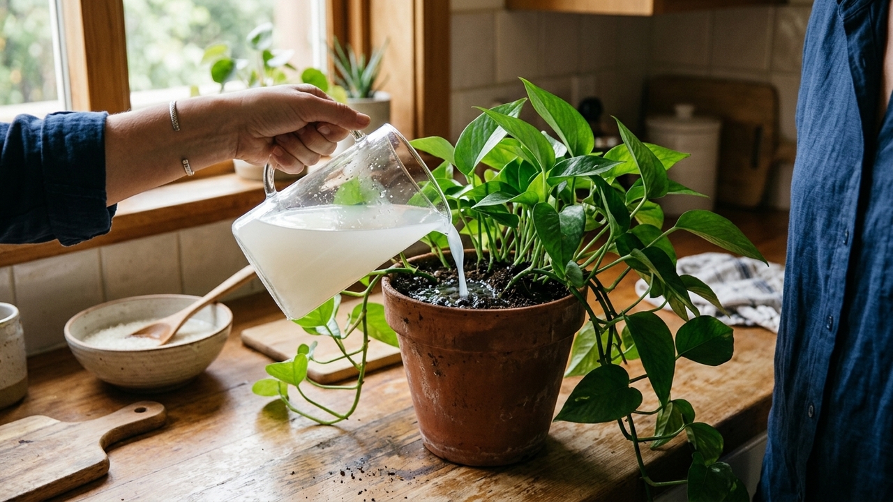 Usar água de arroz nas plantas: quais os benefícios e quando aplicar