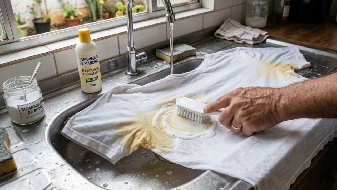Veja como tirar mancha de desodorante das camisas com 4 dicas práticas e caseiras