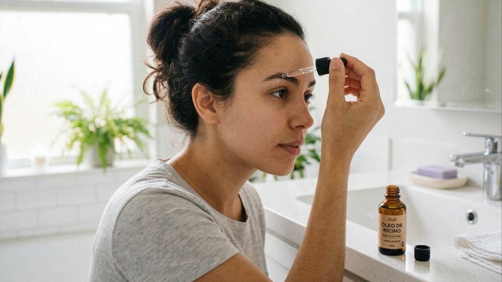 Óleo de rícino nas sobrancelhas antes de dormir garante um olhar muito mais impactante