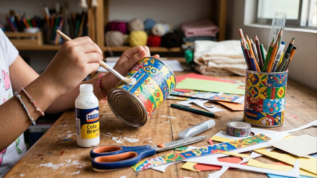 Aprenda a fazer porta-lápis com recicláveis que parecem peças compradas prontas