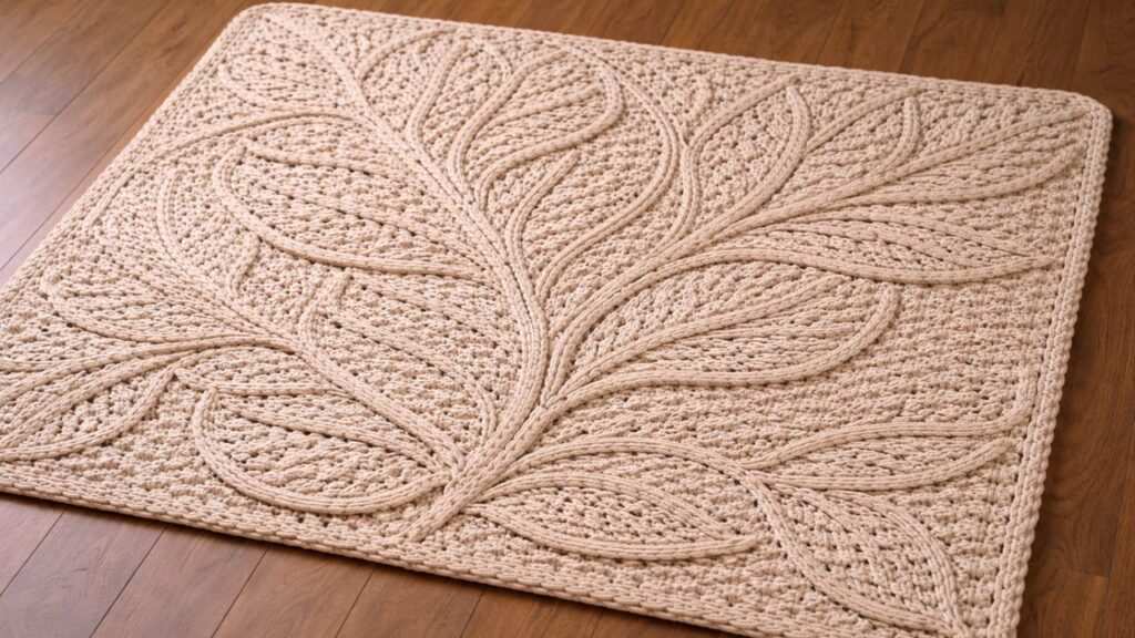 Veja como um tapete grande de crochê pode transformar o conforto da sua casa com um toque artesanal único