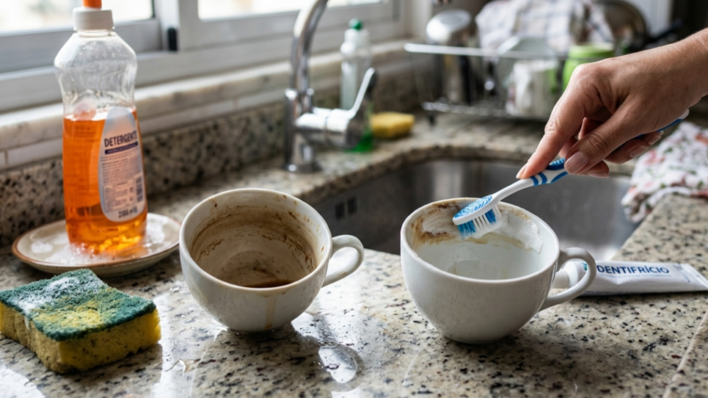A pasta de dentes comum limpou o que nenhum detergente conseguiu na cozinha