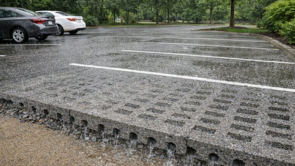 Substitua o cimento pelo piso drenante da Holanda e livre seu quintal de poças escorregadias para sempre