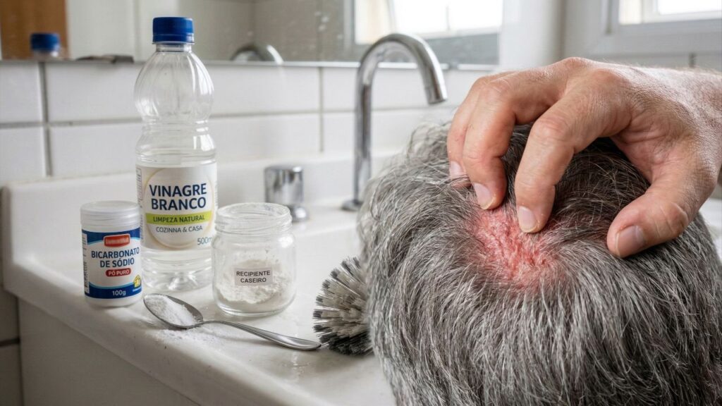 Aplicar vinagre branco com bicarbonato nos cabelos grisalhos: para que serve e por que dermatologistas alertam sobre o uso em 2026
