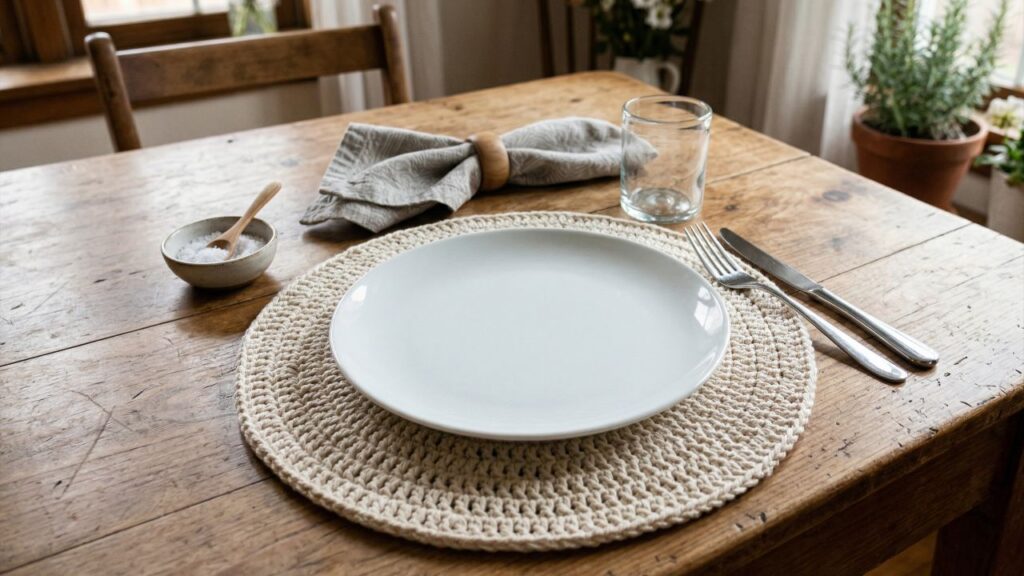 Ideias de sousplat de crochê que deixam qualquer mesa mais bonita