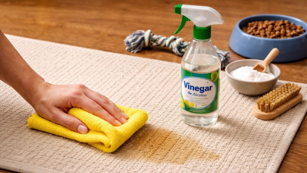 Limpeza de tapetes com vinagre: para que serve e por que é tão importante em algumas casas