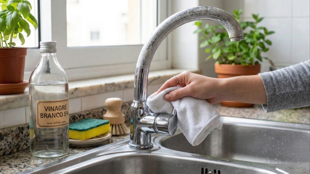 Mistura poderosa com vinagre branco remove crostas de sujeira que nenhum outro produto limpa