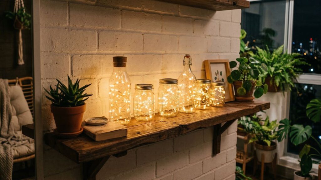 Como fazer lâmpadas com frascos de vidro e luzes LED incríveis gastando quase nada