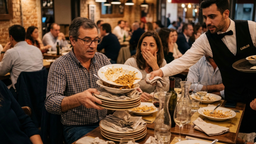 O que significa ajudar os garçons a recolher os pratos da sua mesa, segundo a psicologia