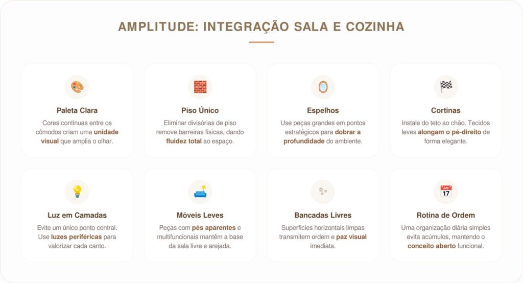 Siga estes 8 passos para transformar sua casa pequena em um espaço amplo e moderno