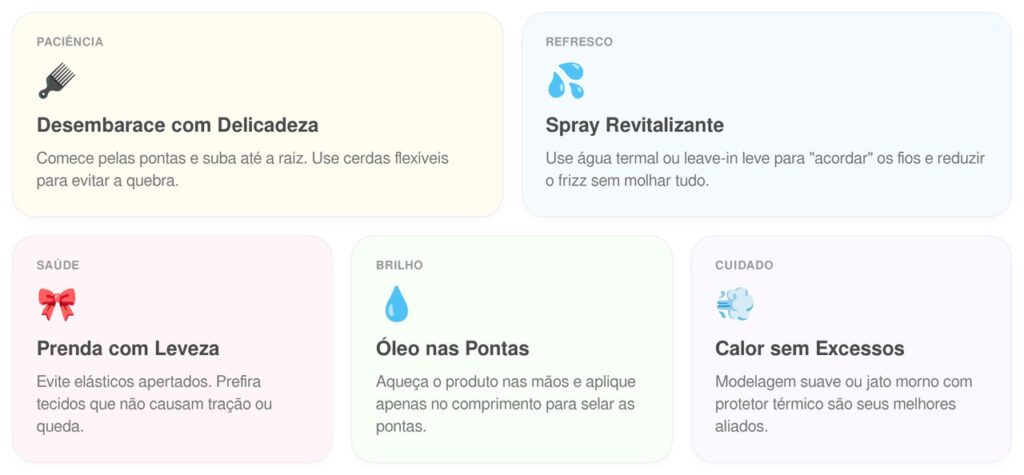 5 cuidados rápidos para salvar o seu cabelo ao acordar em poucos minutos