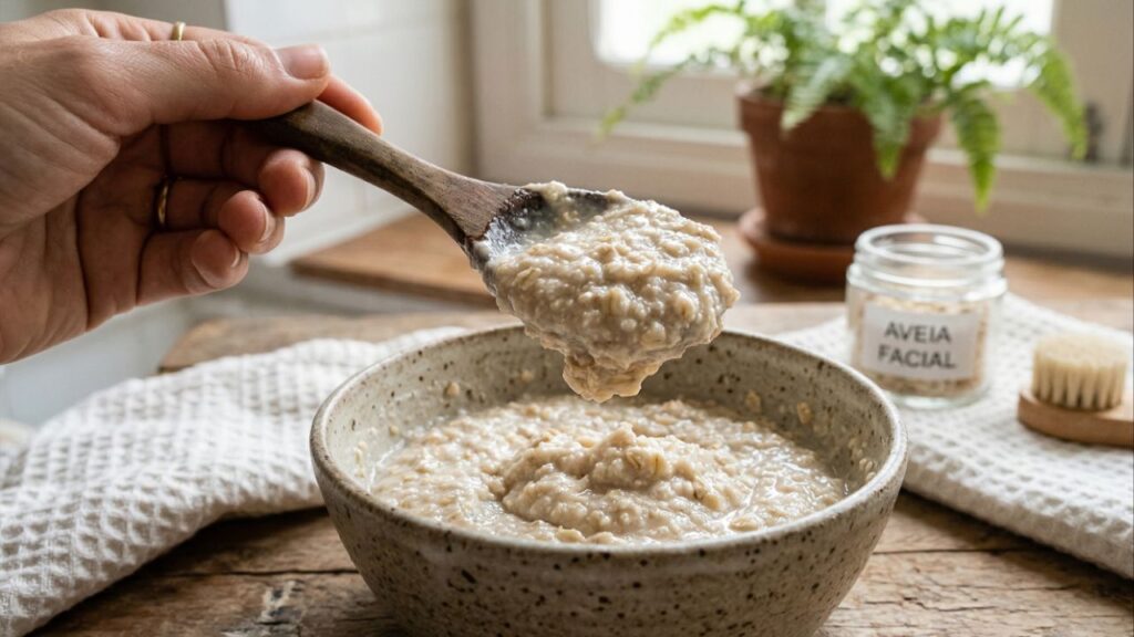 O segredo da aveia com água morna para acordar com a pele radiante todos os dias