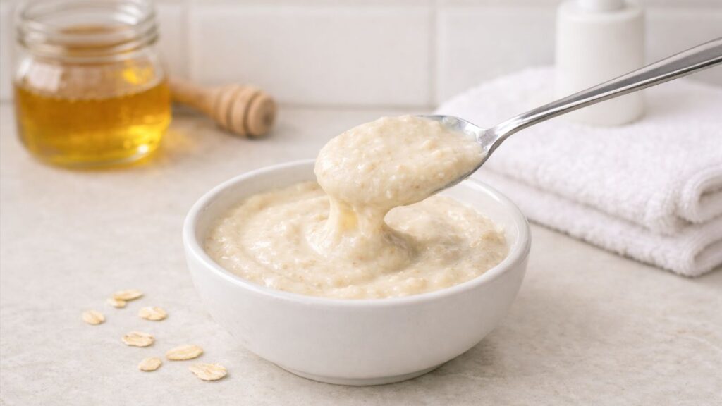 Use esta máscara de aveia e mel pela manhã para deixar sua pele macia e radiante em poucos minutos