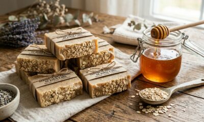 Faça sabonetes artesanais de aveia e mel e monte kits de autocuidado profissionais em casa