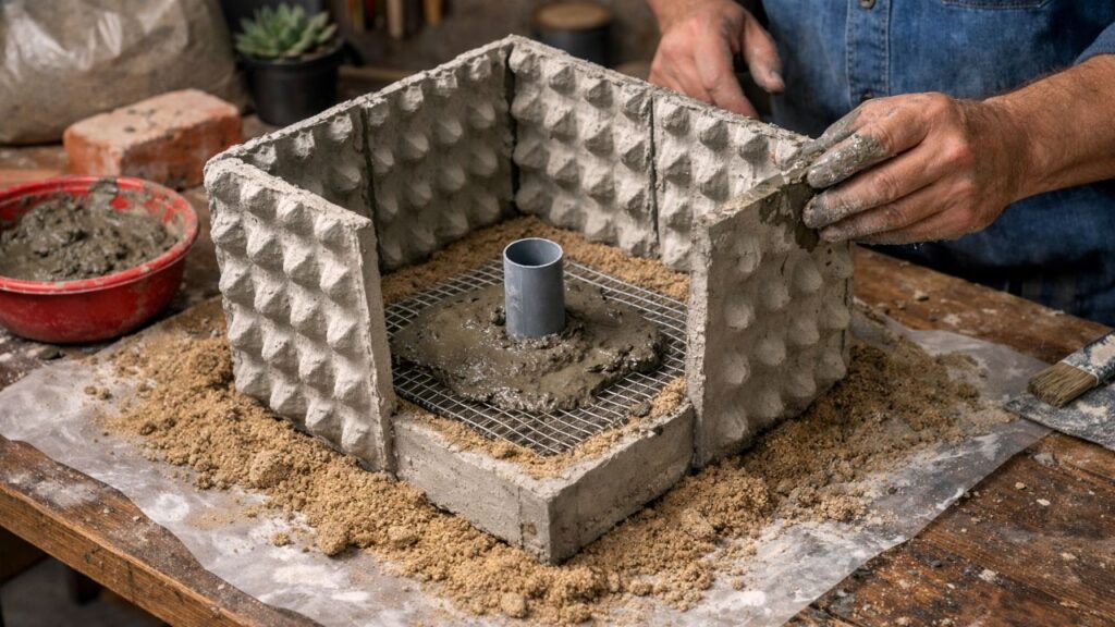 O que dá para criar com cimento e caixas de ovos pode mudar seu jeito de olhar o reaproveitamento