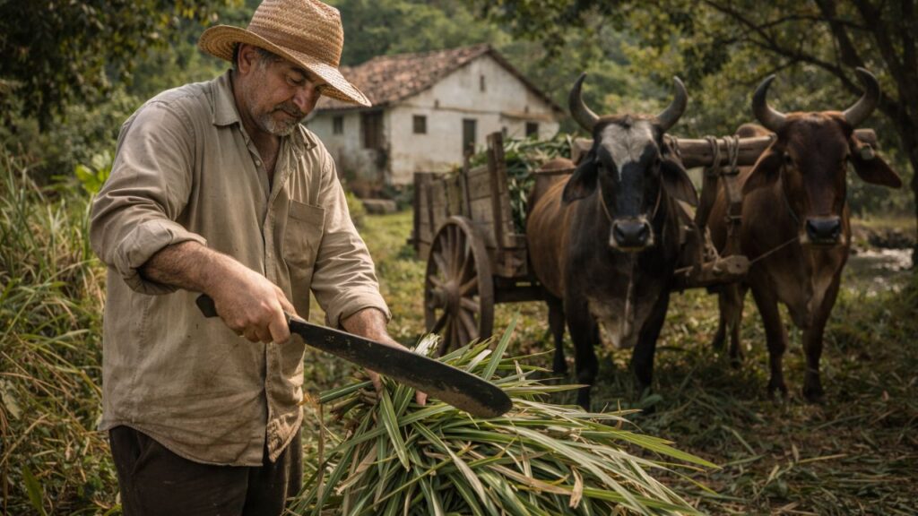 Esse homem mantém viva uma tradição antiga em sua fazenda raiz