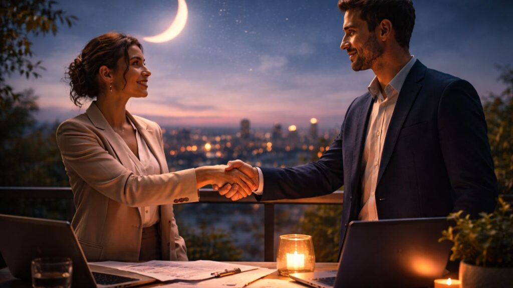 Como a Lua Crescente influencia negociações e acordos importantes