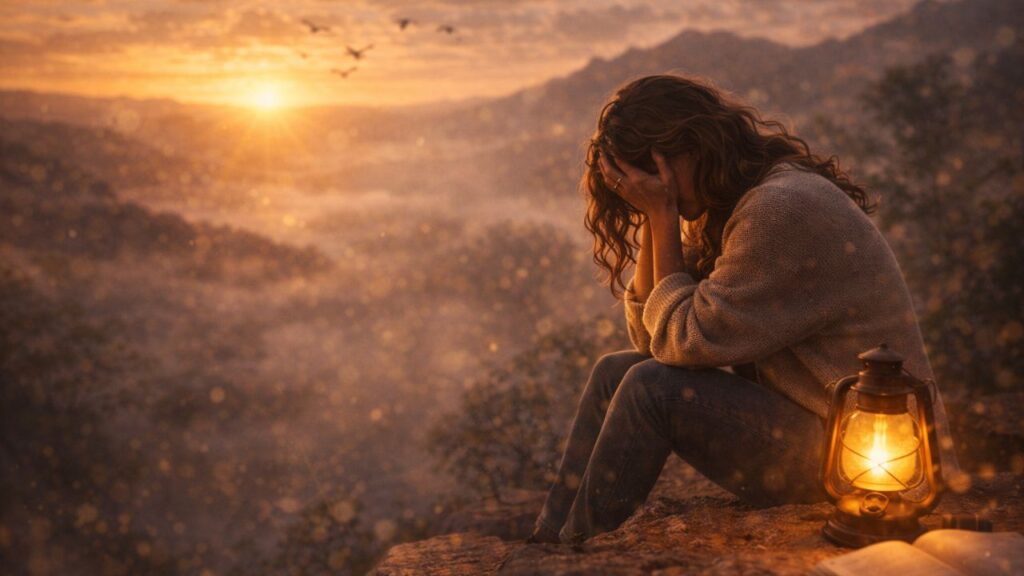 Frase do dia com Salmos 73:26 que lembra onde encontrar força quando o coração está cansado