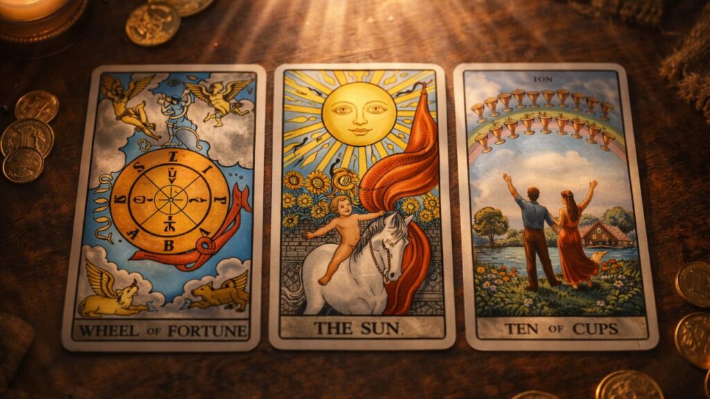 3 cartas do tarot que costumam indicar sorte e oportunidades inesperadas