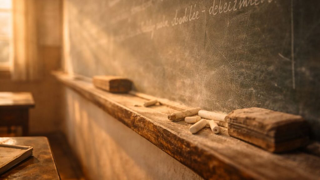 Detalhes da sala de aula antiga que ainda despertam saudade em quem estudou naquela época