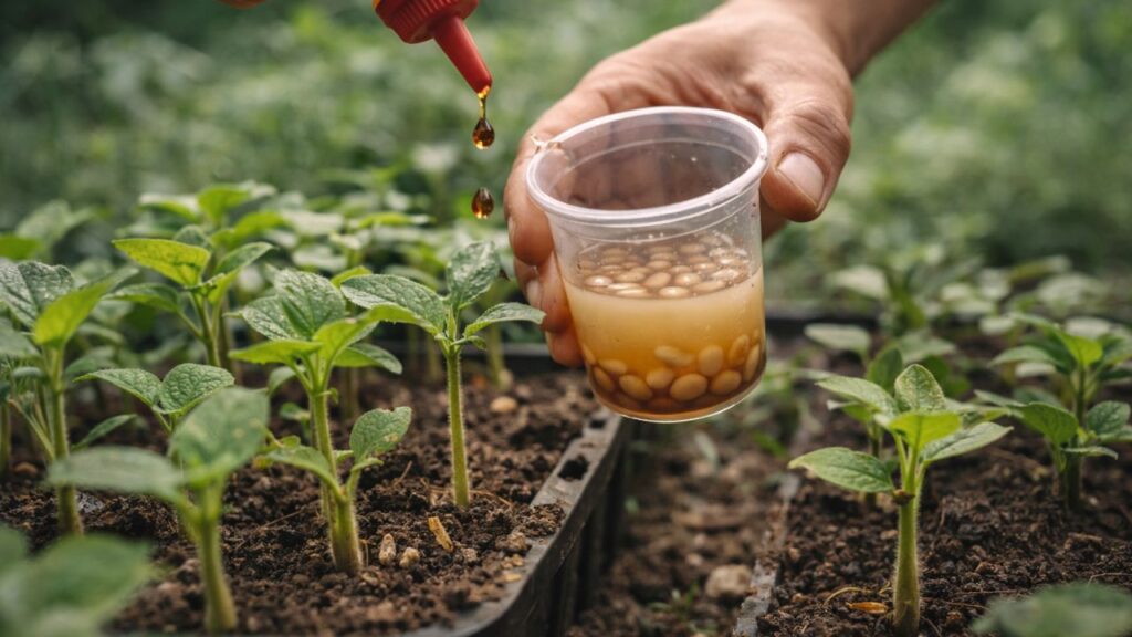 Apenas 2 gotas nessa mistura simples deixam as mudas mais fortes e com caules mais grossos