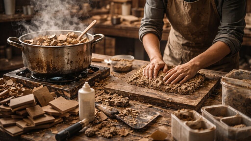 Como transformar caixas de papelão em material útil usando água quente